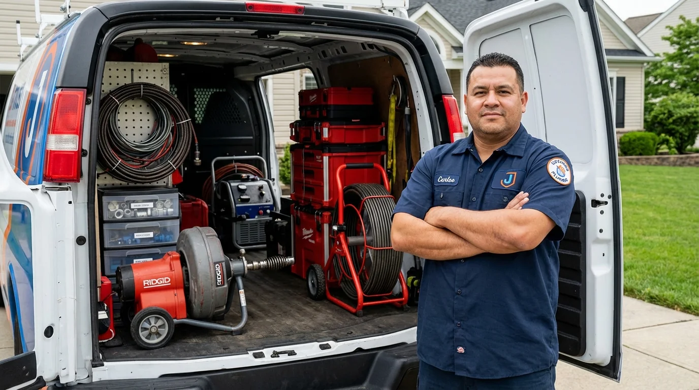 Professional drain cleaning equipment and Johns Plumbing LLC plumber in Cullman