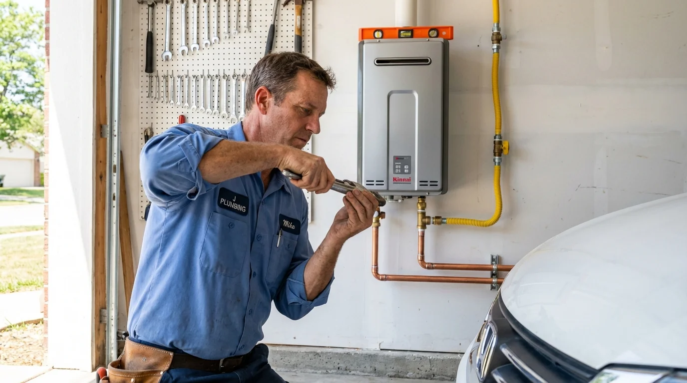 Tankless water heater installation by a Johns Plumbing LLC plumber in Cullman